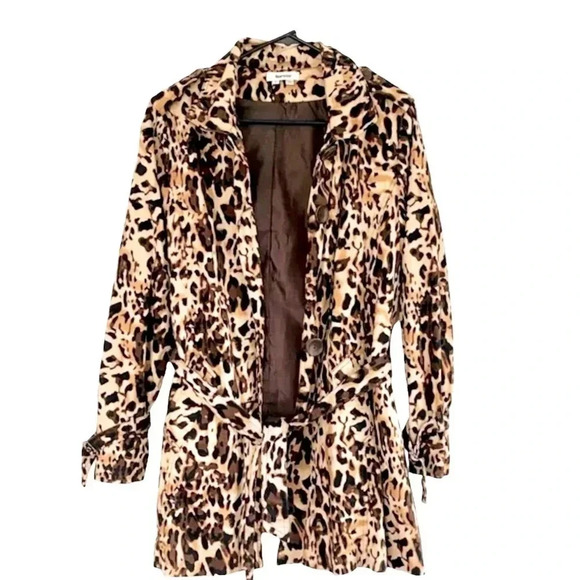 APPRAISAL | Women’s Leopard Print Long Jacket long-sleeves button down Size M - Picture 2 of 8